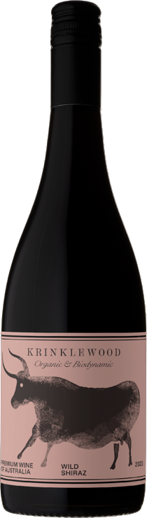 Krinklewood Biodynamic Vineyard Wild Shiraz 2023 bottle — McLaren Vale